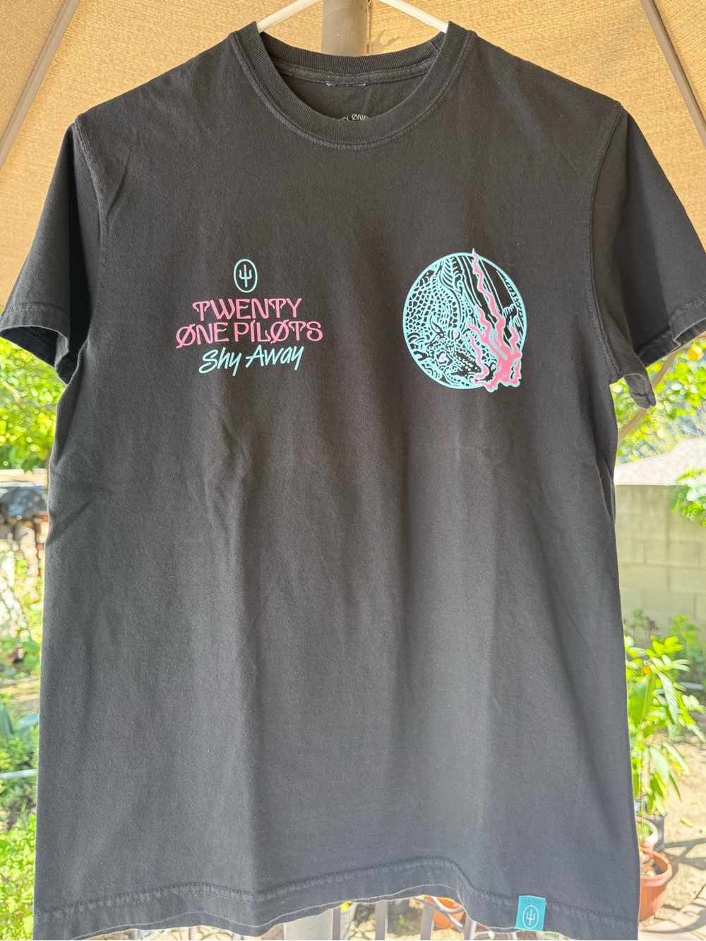 Twenty One Pilots "Shy Away" Black Short Sleeve Tee